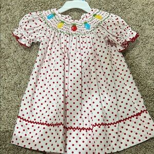 Polka Dot Smocked Dress